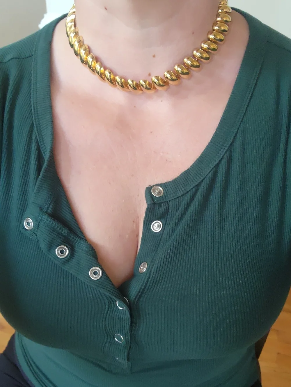 VTG Napier Gold Statement Twist Necklace - Women Jewelry - Picture 10 of 10